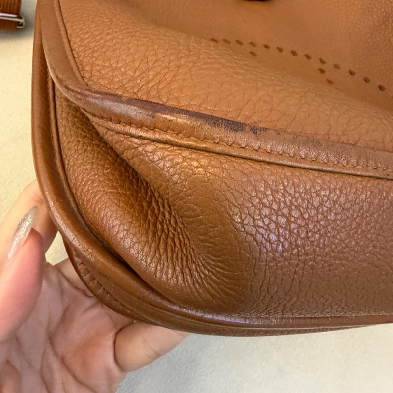 【經典金剛棕🤎性價比很高✨超級實用】Hermes 愛馬仕 伊芙琳 Evelyne 29 框p刻-3