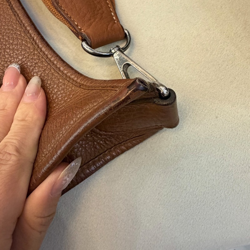 【經典金剛棕🤎性價比很高✨超級實用】Hermes 愛馬仕 伊芙琳 Evelyne 29 框p刻-5