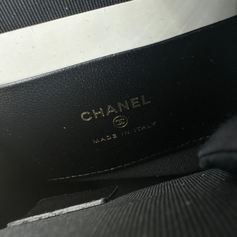 Chanel 24A Sequin Lambskin Tweed Black Bow Mini Clutch Bag-9