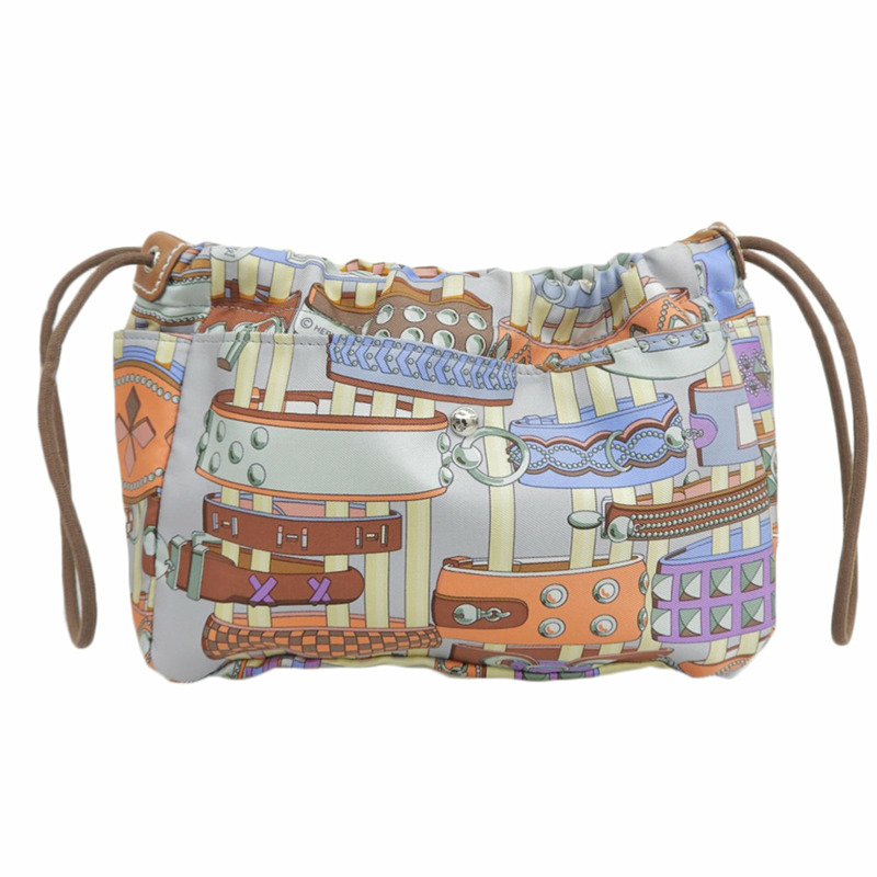 愛馬仕 (HERMES) 絲綢 Fourbee 20 手拿包，女士多色-0