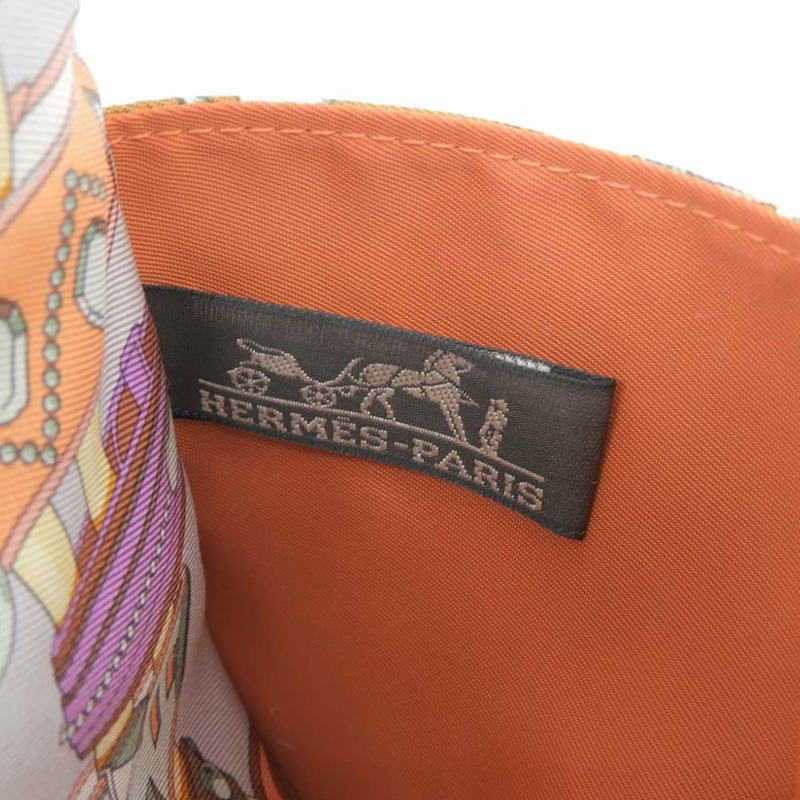 愛馬仕 (HERMES) 絲綢 Fourbee 20 手拿包，女士多色-5