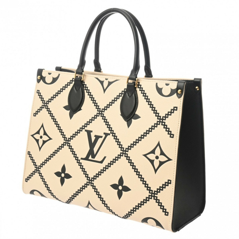 路易威登 Monogram Empreinte On the Go MM 奶油黑 M46016 女士真皮手提包，全新未使用，Ginzo-2
