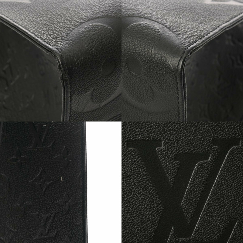 路易威登 Monogram Empreinte On the Go MM 兩用托特包，黑色，M45495，女士真皮手提包，A級，二手，Ginzo-8