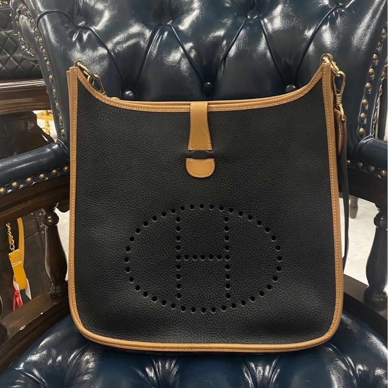Hermes Evelyne GM 黑棕拼色-2