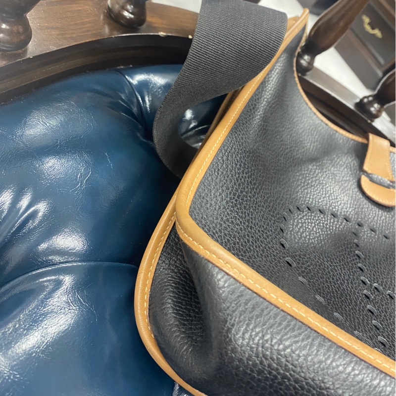 Hermes Evelyne GM 黑棕拼色-5