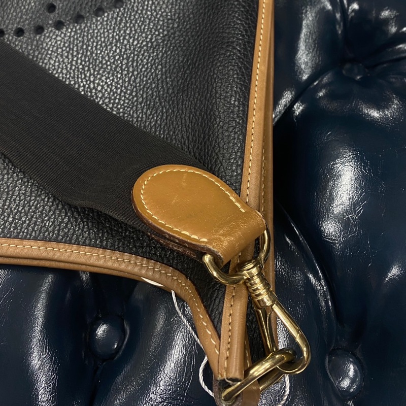Hermes Evelyne GM 黑棕拼色-11