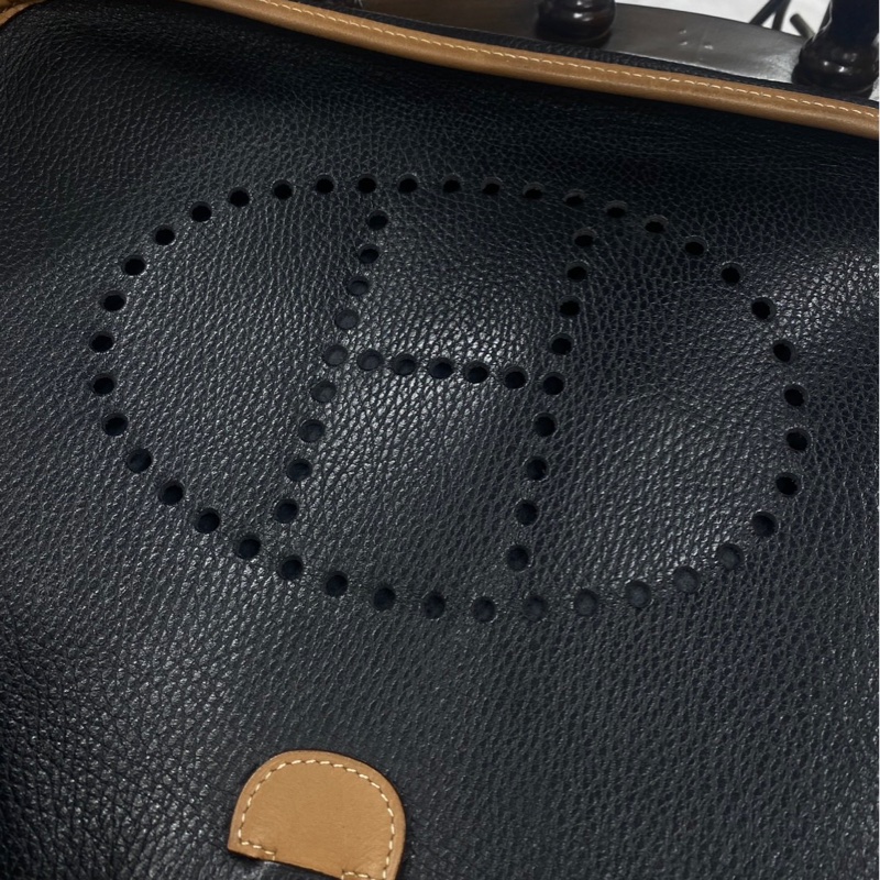 Hermes Evelyne GM 黑棕拼色-15