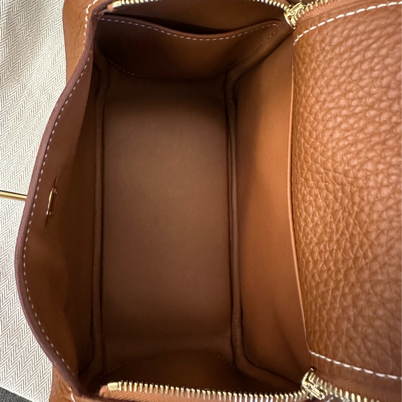 Hermès MINI LINDY 金棕色37 U刻-5