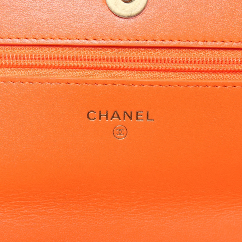 香奈兒 29 系列 2019 香奈兒 19 鏈條錢包 絎縫羊皮肩包 橙色-9