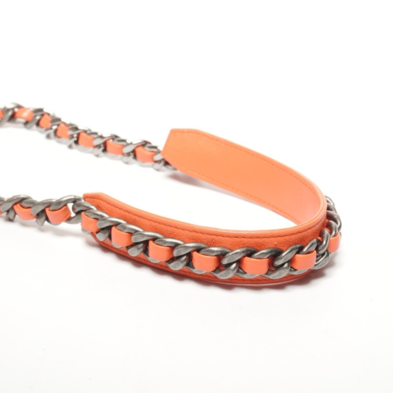 香奈兒 29 系列 2019 香奈兒 19 鏈條錢包 絎縫羊皮肩包 橙色-11