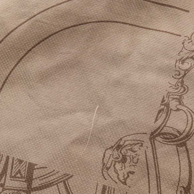 愛馬仕長版褶皺半身裙 4H0325DL 真絲棕色 二手女裝 #36-7