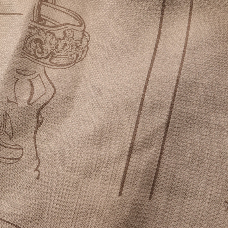 愛馬仕長版褶皺半身裙 4H0325DL 真絲棕色 二手女裝 #36-11