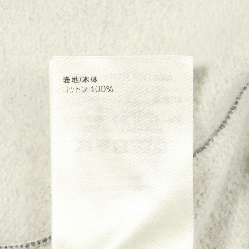 路易威登 Monogram 圓形剪裁連帽衫，純棉灰色，二手，M 碼-3