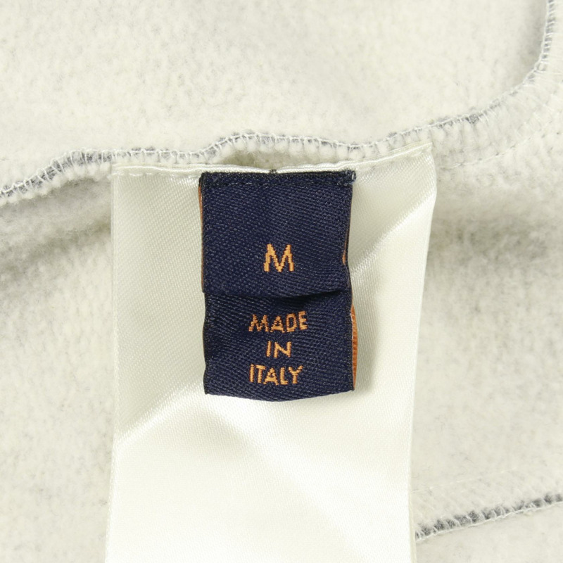 路易威登 Monogram 圓形剪裁連帽衫，純棉灰色，二手，M 碼-4