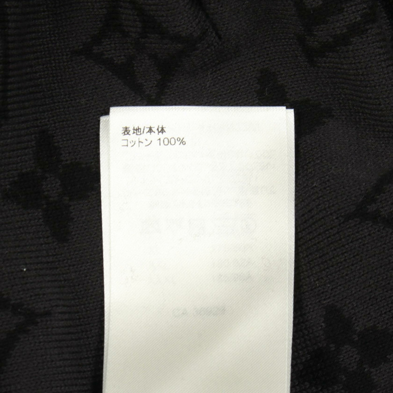 路易威登塗鴉Monogram圖案黑色棉質短夾克，二手男款XXL碼-4