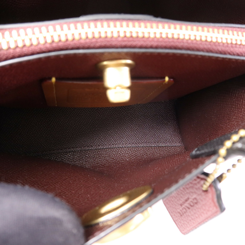 COACH 牛皮皮革Willow Tote 24金扣手挽肩背兩用袋-5