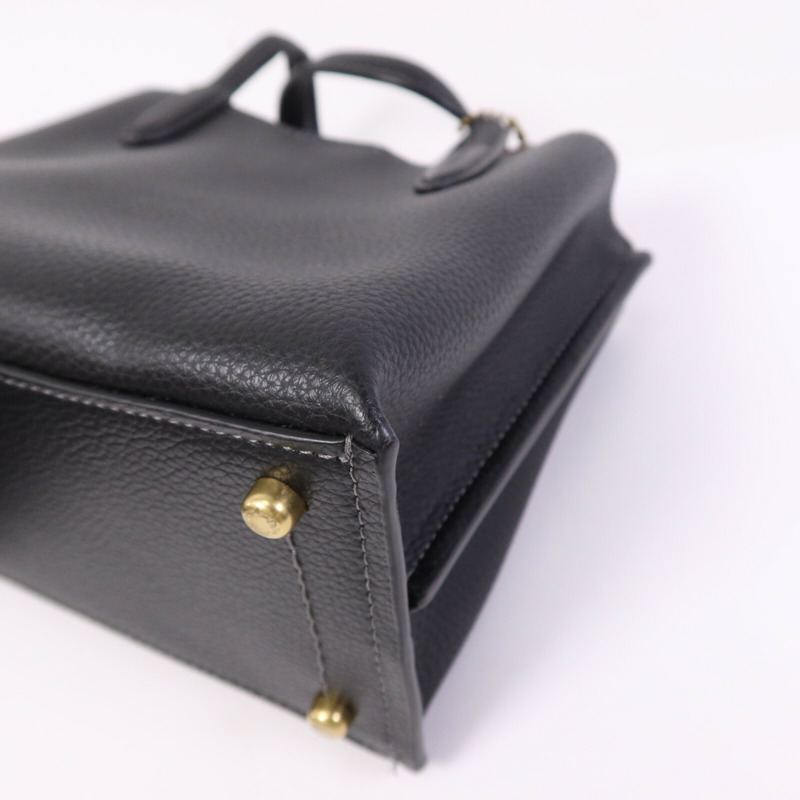 COACH 牛皮皮革Willow Tote 24金扣手挽肩背兩用袋-12