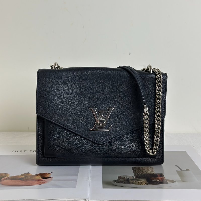 LOUIS VUITTON My lock me斜背包 - 黑銀-0