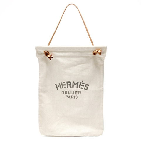 愛馬仕 Hermès Aline GM 米色帆布肩背包