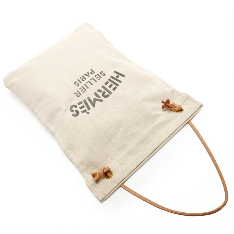 愛馬仕 Hermès Aline GM 米色帆布肩背包-7