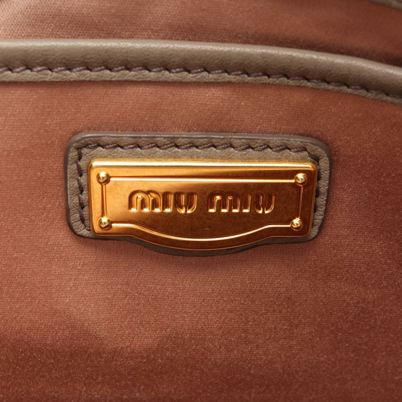Miu Miu 兩用肩背包，灰色皮革，二手女款-3