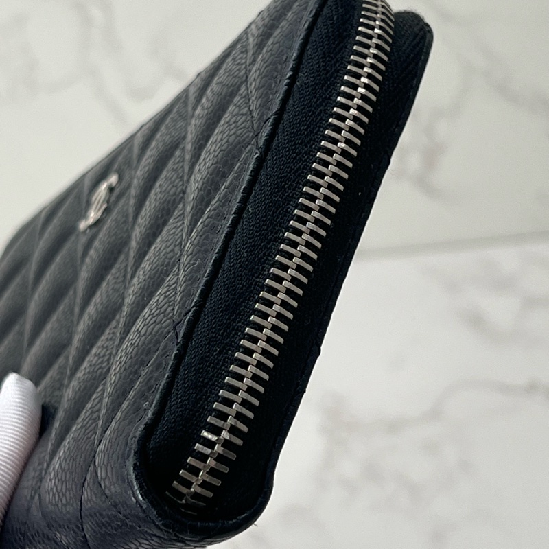 香緹國際精品 861 Chanel 荔枝牛拉鏈長夾-2