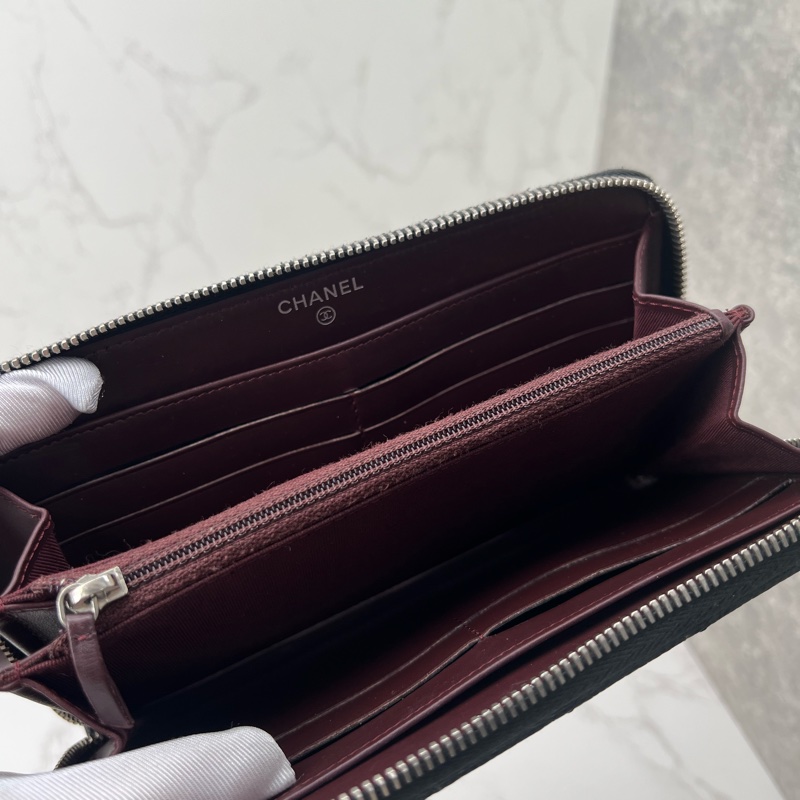 香緹國際精品 861 Chanel 荔枝牛拉鏈長夾-5