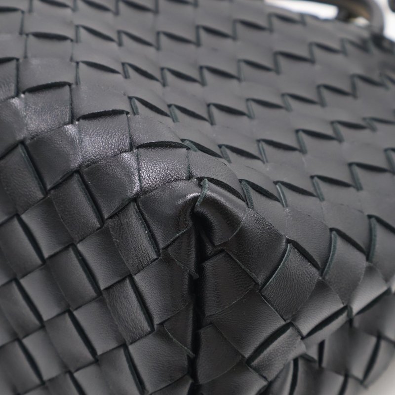 BOTTEGA VENETA Andiamo編織單肩包 - 中號黑金-24