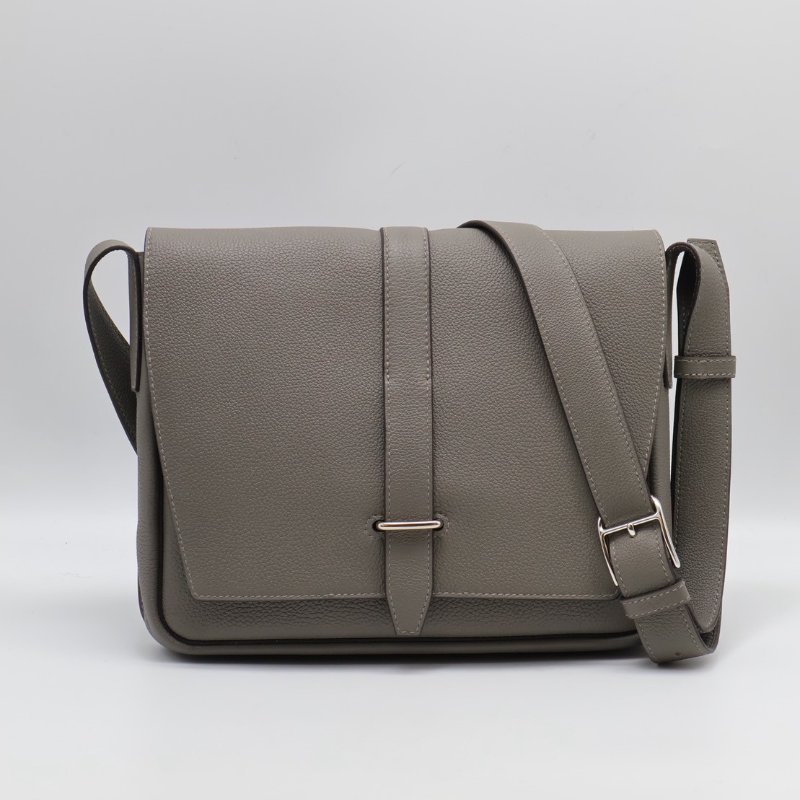 HERMES Steve light junior郵差包 - 積雨雲灰銀 B-0