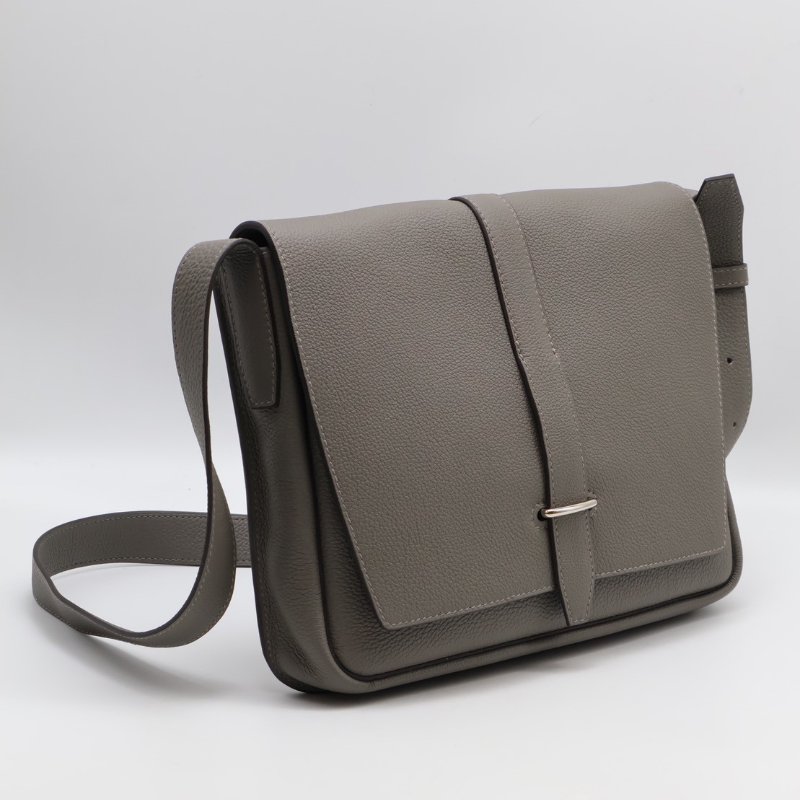 HERMES Steve light junior郵差包 - 積雨雲灰銀 B-1