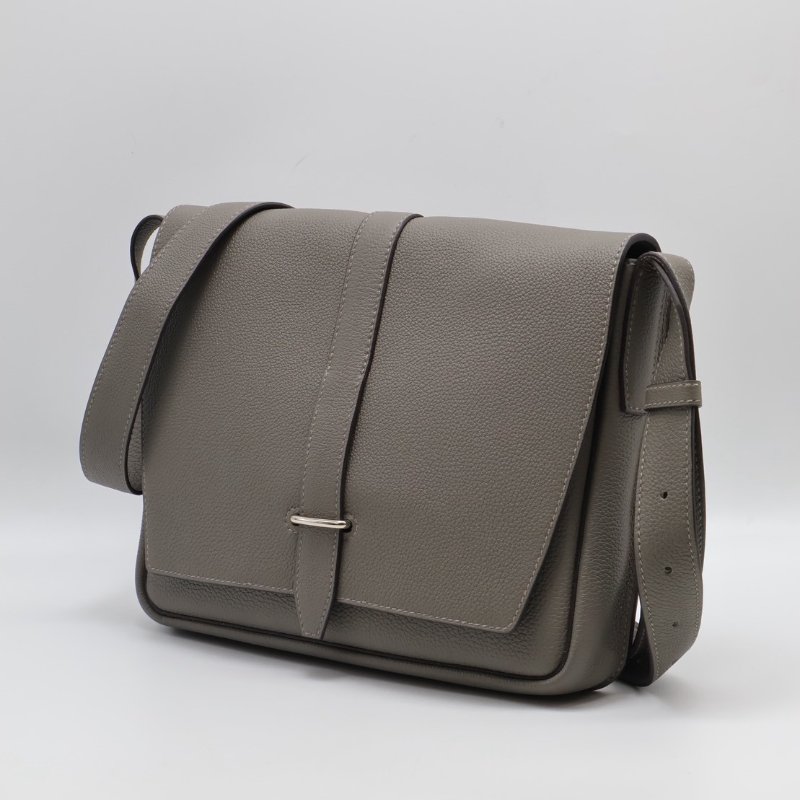 HERMES Steve light junior郵差包 - 積雨雲灰銀 B-2