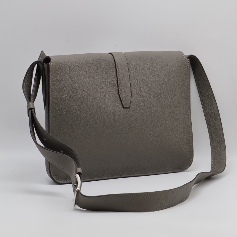 HERMES Steve light junior郵差包 - 積雨雲灰銀 B-3