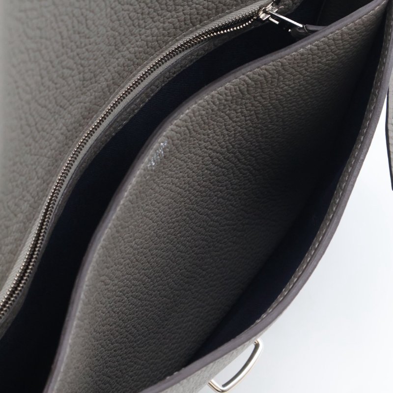 HERMES Steve light junior郵差包 - 積雨雲灰銀 B-9