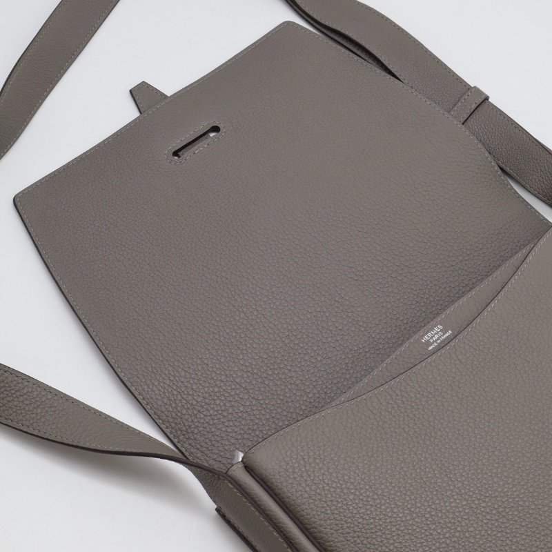 HERMES Steve light junior郵差包 - 積雨雲灰銀 B-11