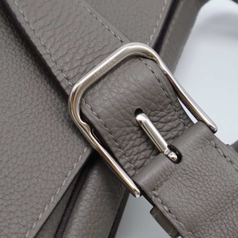 HERMES Steve light junior郵差包 - 積雨雲灰銀 B-14