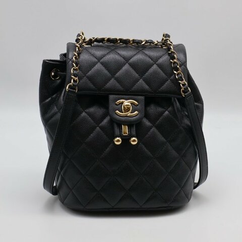 CHANEL 薩爾茨堡雙肩包 - 小號黑金