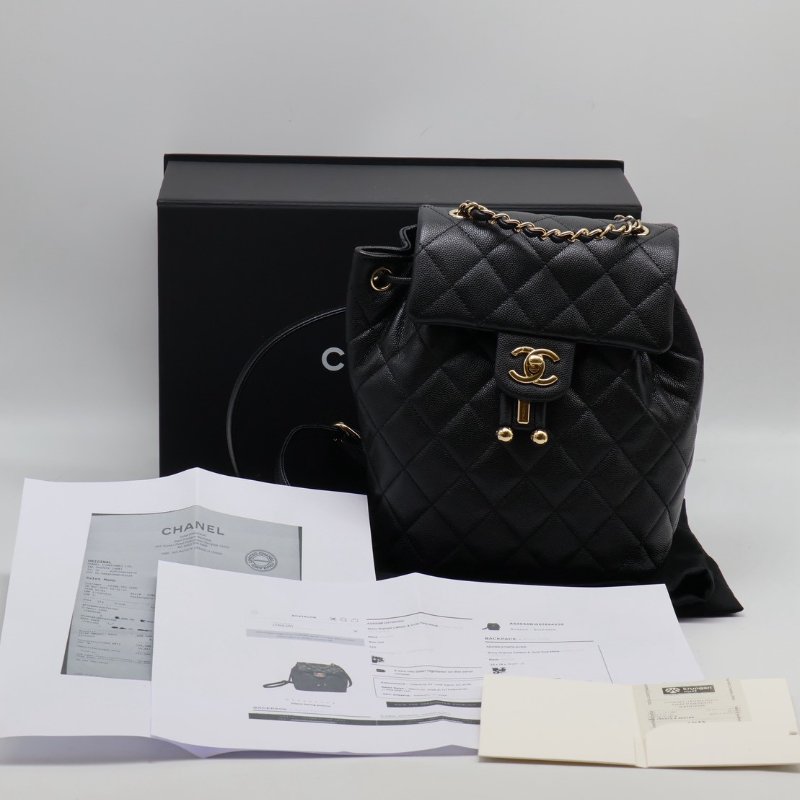 CHANEL 薩爾茨堡雙肩包 - 小號黑金-16