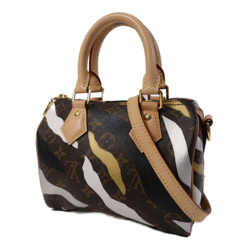 LOUIS VUITTON 塗層帆布Speedy BB金扣手挽肩背兩用袋-2