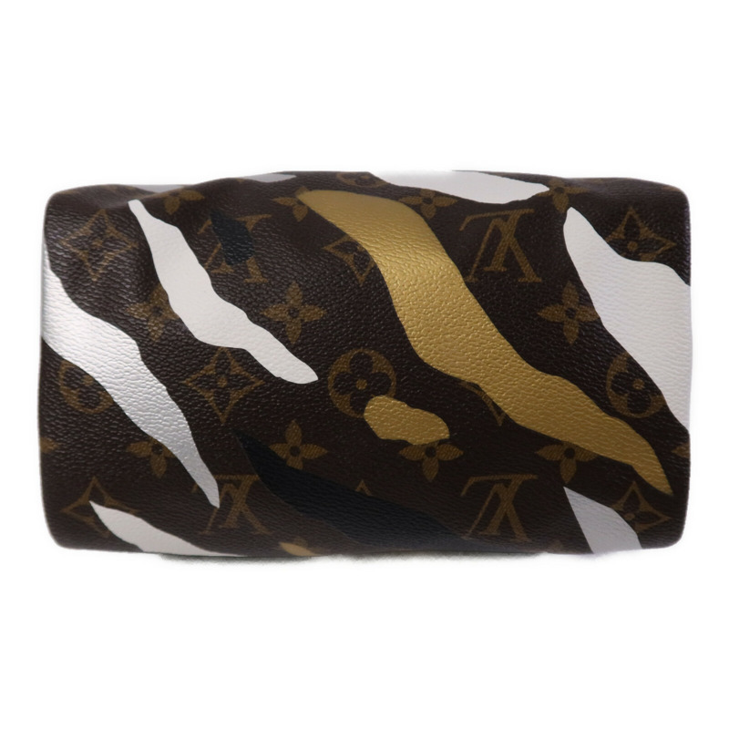 LOUIS VUITTON 塗層帆布Speedy BB金扣手挽肩背兩用袋-3