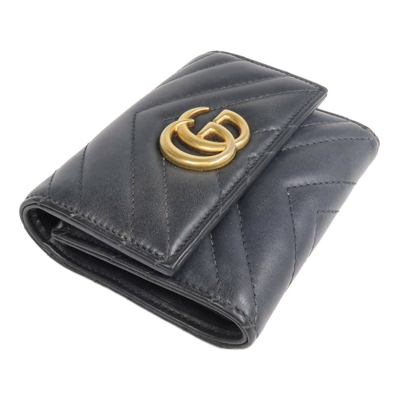GUCCI 牛皮皮革Wallet金扣錢包-3