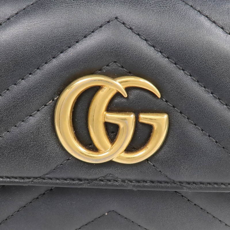 GUCCI 牛皮皮革Wallet金扣錢包-10
