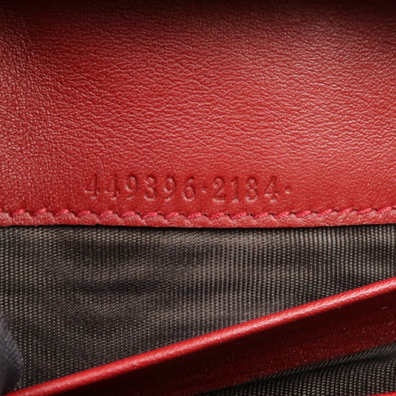 GUCCI 牛皮皮革Long Wallet金扣長錢包-13