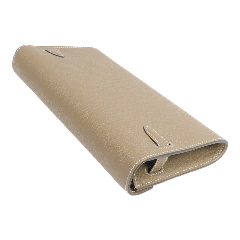 HERMES Chevre Mysore皮革Kelly To Go銀扣肩背袋Etoupe-4