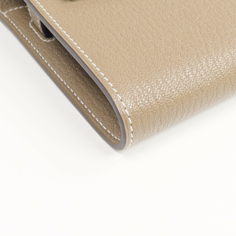 HERMES Chevre Mysore皮革Kelly To Go銀扣肩背袋Etoupe-7