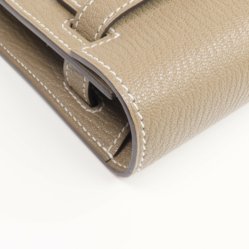 HERMES Chevre Mysore皮革Kelly To Go銀扣肩背袋Etoupe-8