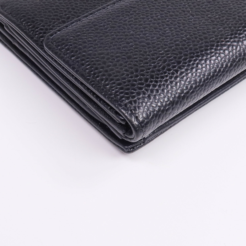 CHANEL 牛皮皮革Long Wallet銀扣長錢包-8