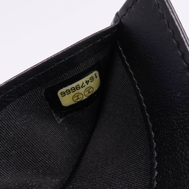 CHANEL 牛皮皮革Long Wallet銀扣長錢包-13