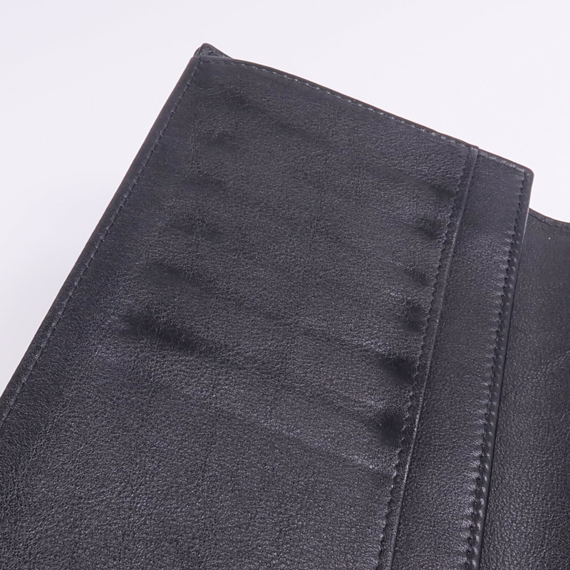 CHANEL 牛皮皮革Long Wallet銀扣長錢包-14