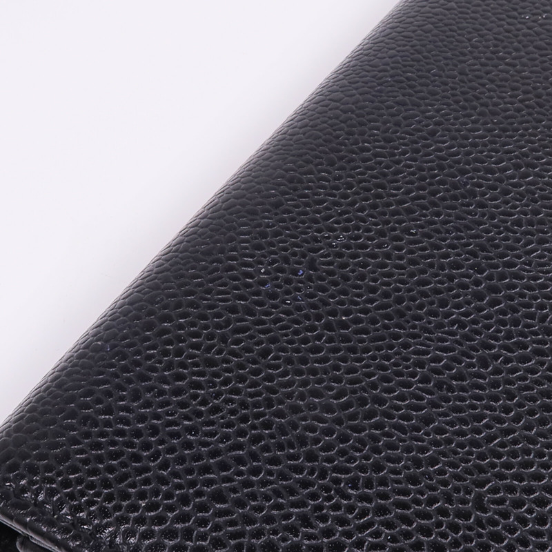 CHANEL 牛皮皮革Long Wallet銀扣長錢包-15