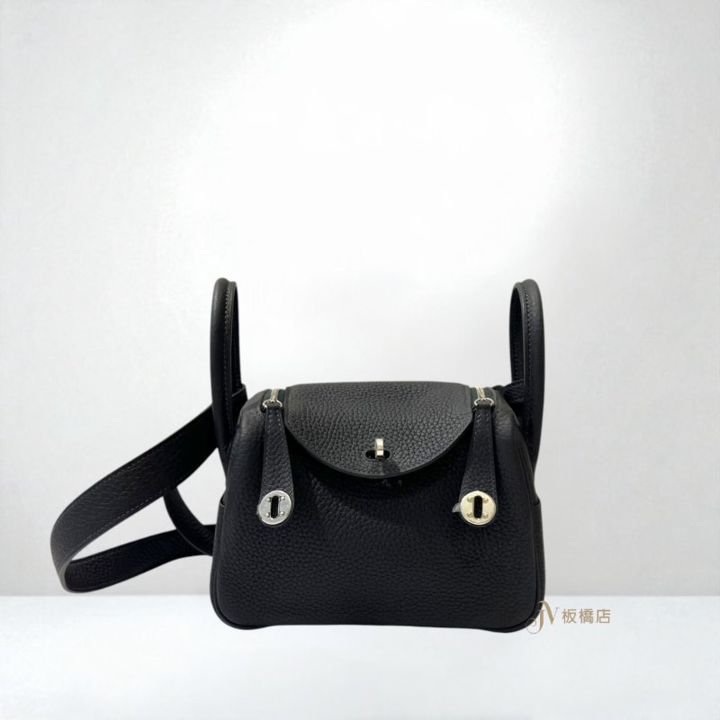 JY0325-Hermes 3Y水冰藍銀扣二代Mini Lindy-0